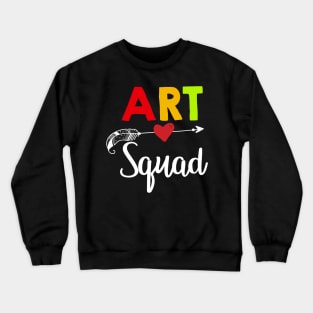 Art Squad Teacher Back To School Crewneck Sweatshirt